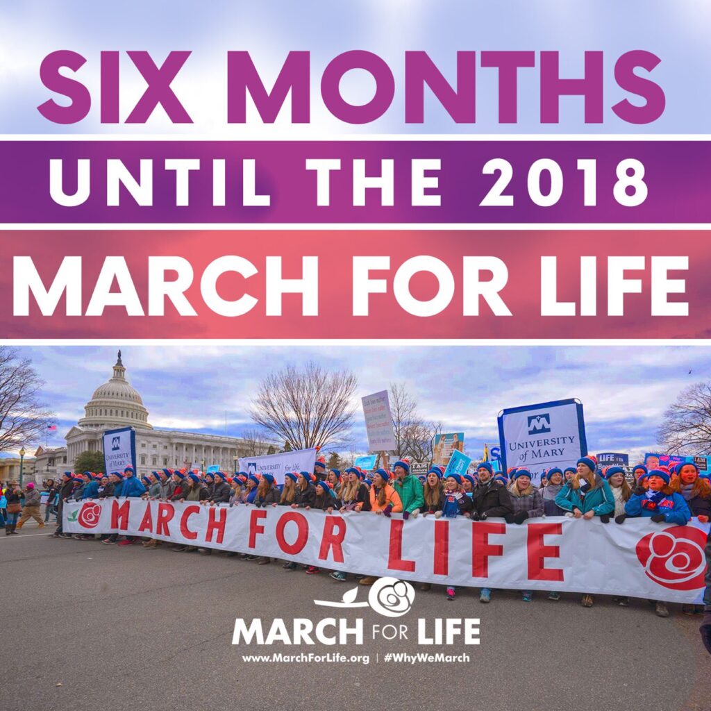 We want to provide you with our first download for next year– a 2018 March for Life flyer!