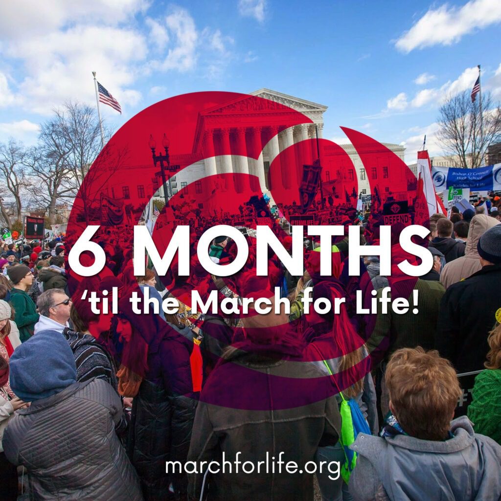 Today marks exactly 6 months until the 2017 March for Life!