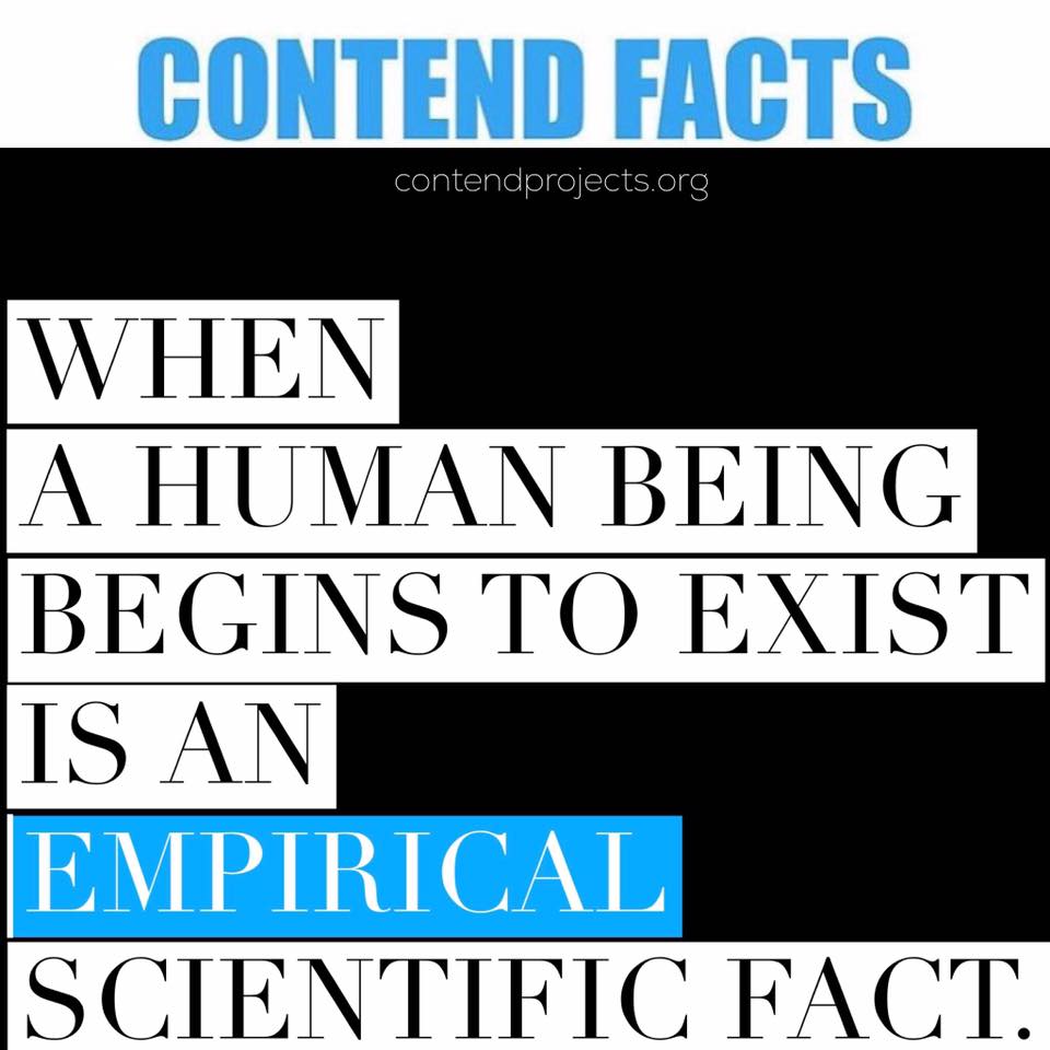 Did you know that when a human being begins to exist is a scientific issue and not a philosophical or religious one?