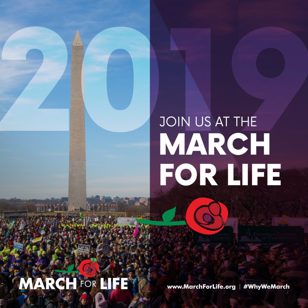 We hope you will join us on Friday, January 18th, 2019 in Washington, D.C. for the 46th annual March for Life!