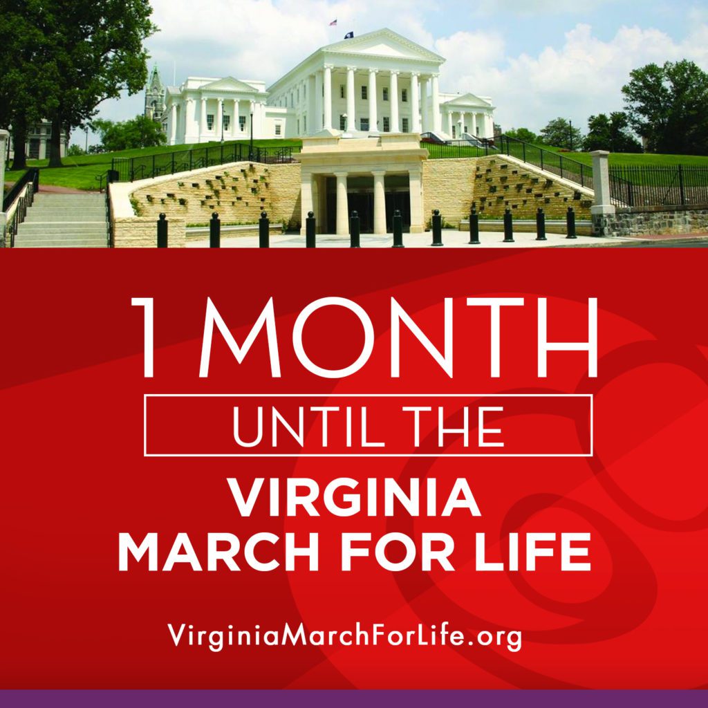 One month until the Virginia March for Life!