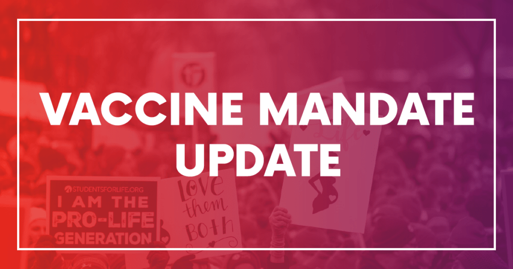 March for Life Update on Vaccine Mandate